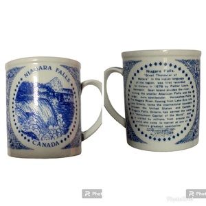 Niagara Falls Canada‎ Collectible Souvenir Blue & White Holland Delft Style Mug